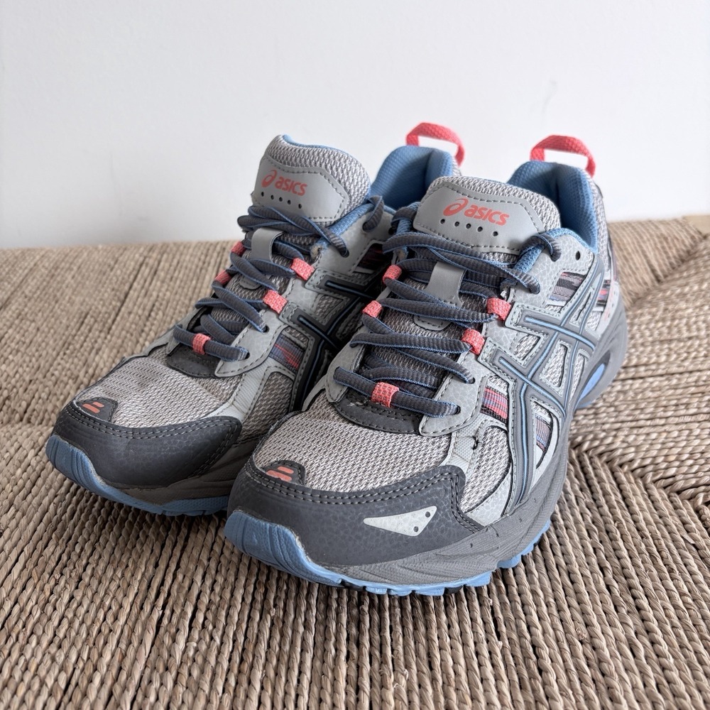 Asics Gel-Venture 5 Women's Size 9 Gray Blue Trail Running Hiking Sneakers